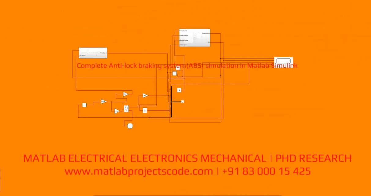 Complete Anti-lock braking system(ABS) simulation in Matlab Simulink